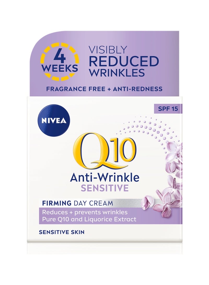 Nivea Q10 Anti-Wrinkle Sensitive Soothing Day Care for Sensitive Skin SPF15 50 ml - Image 1